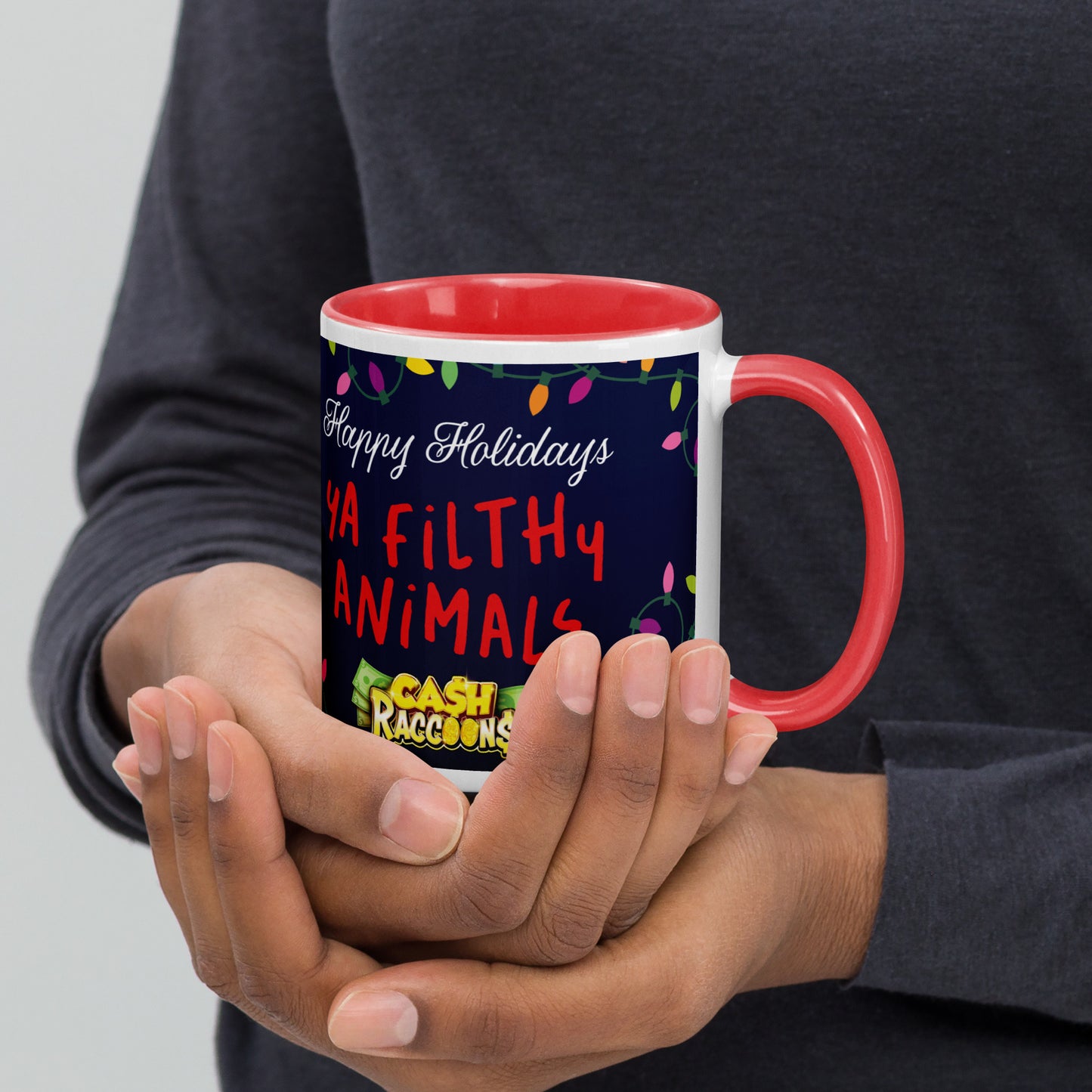 Ya Filthy Animals! Cash Raccoons Mug