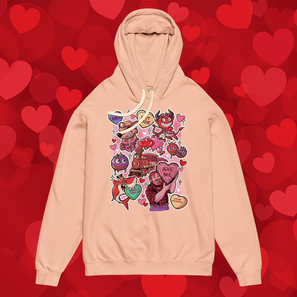 Bluberi Valentine's Collage Lightweight Hoodie