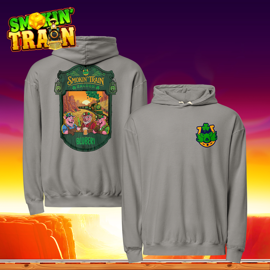 St. Patrick's Smokin' Train Saloon Lightweight Hoodie