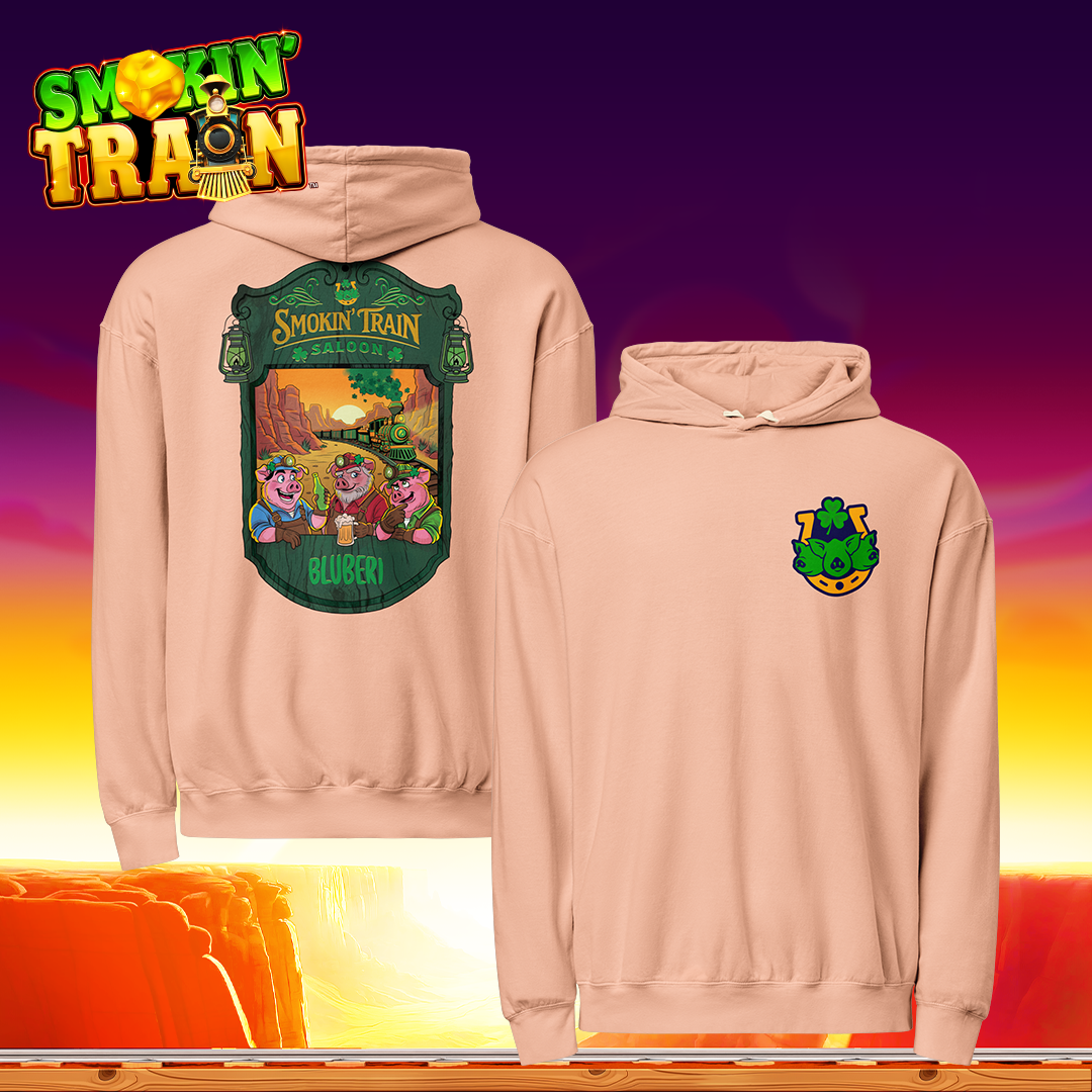 St. Patrick's Smokin' Train Saloon Lightweight Hoodie