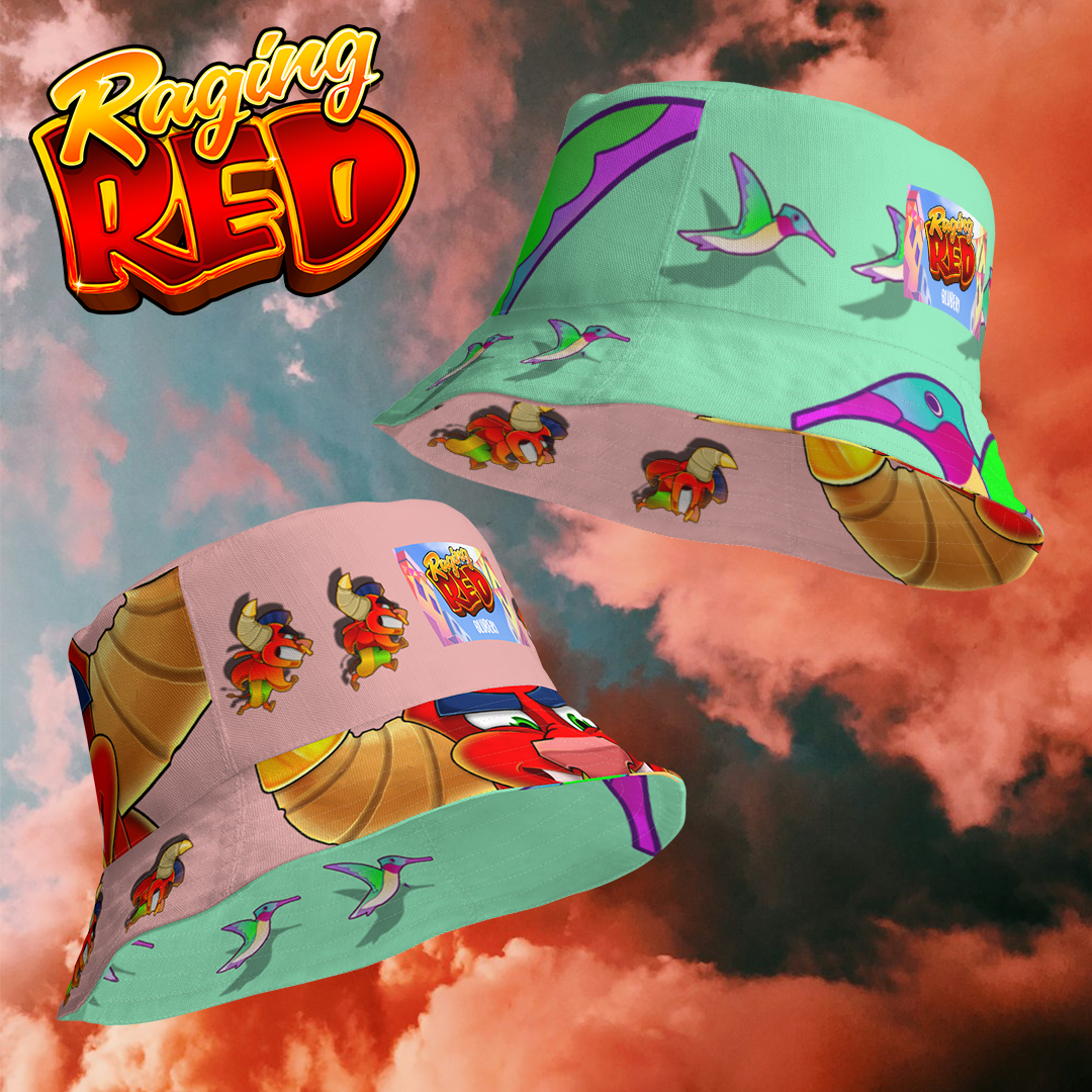 Raging Red Reversible Bucket Hat