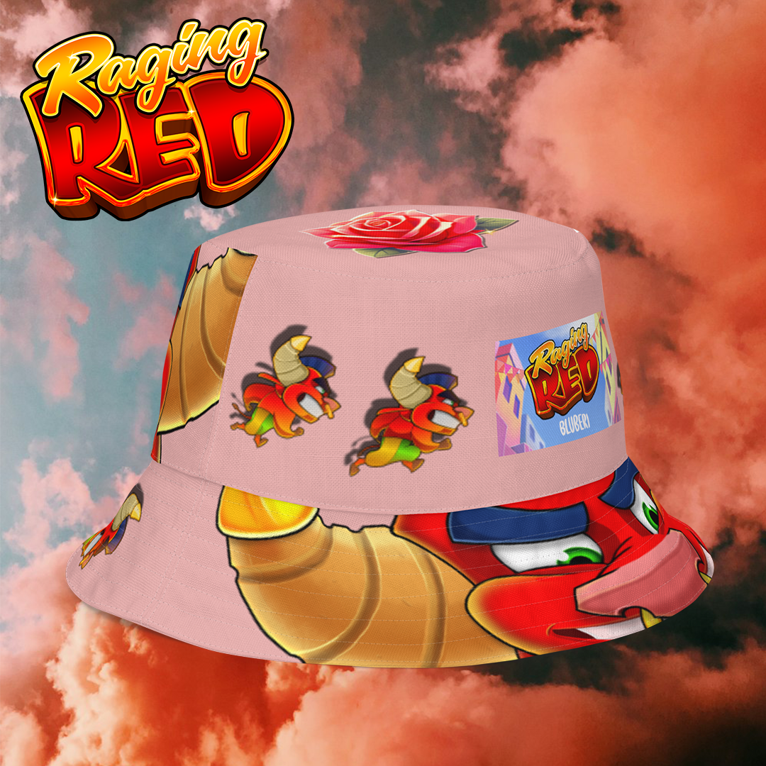 Raging Red Reversible Bucket Hat