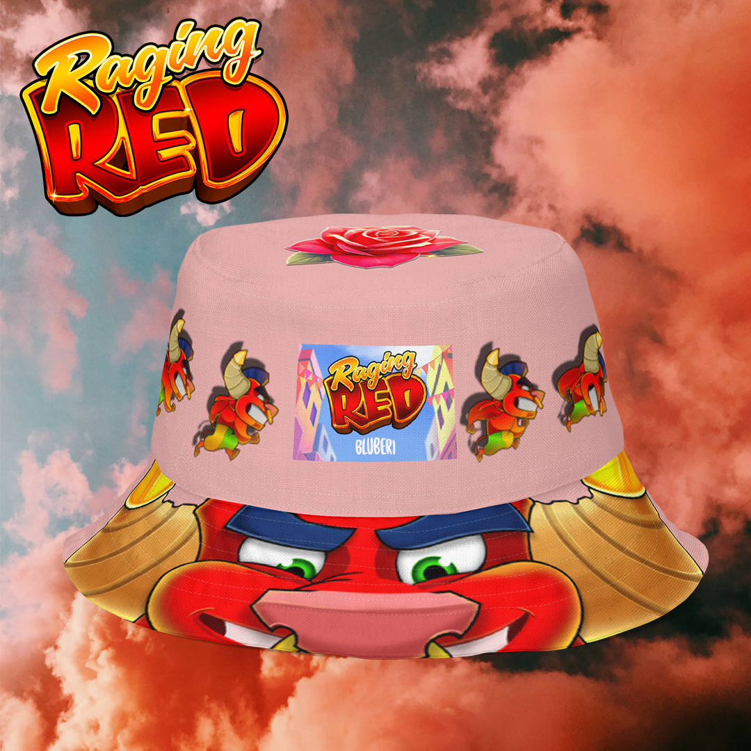 Chapeau de pêche réversible Raging Red