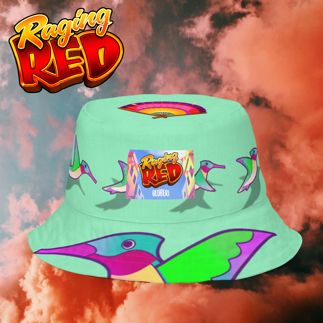 Chapeau de pêche réversible Raging Red