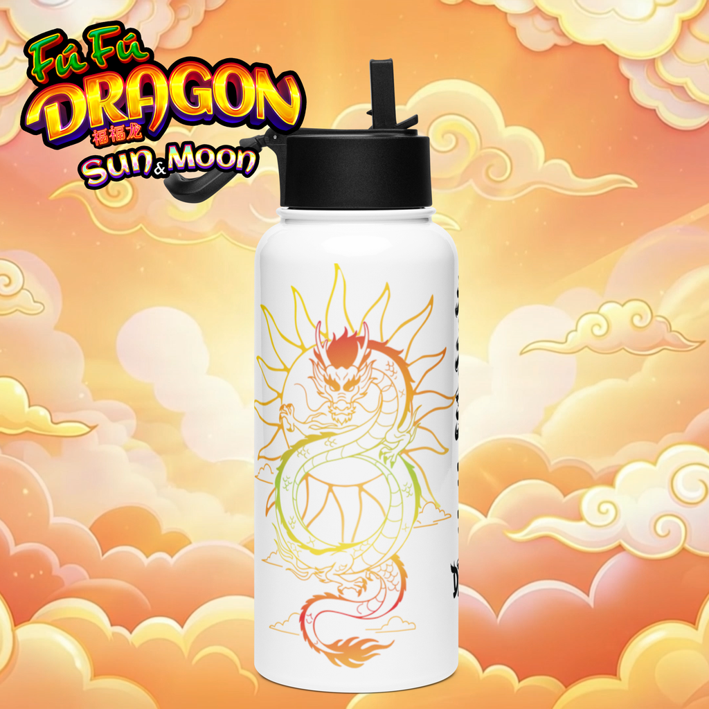 Bouteille d'eau en acier inoxydable Fú Fú Dragon