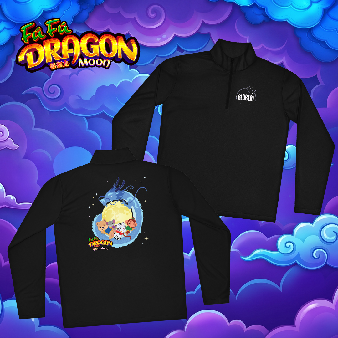 Fú Fú Dragon Moon Lightweight Quarter-Zip Pullover
