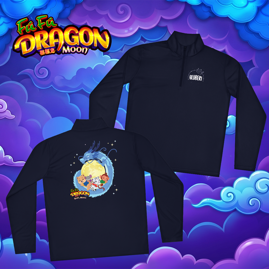 Fú Fú Dragon Moon Lightweight Quarter-Zip Pullover