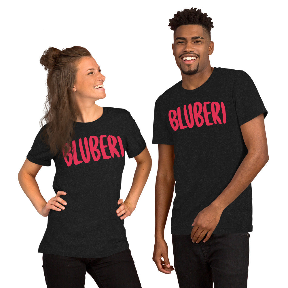 T-shirt unisexe avec le mot-symbole Bluberi